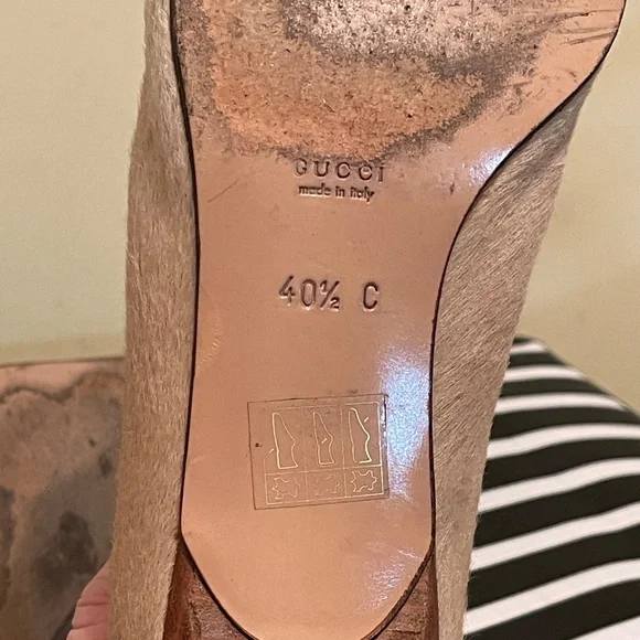 Vintage GUCCI ponyhair low pumps